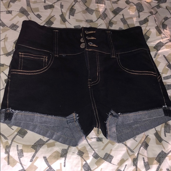 Paris Blues Pants - dark wash highwaisted buttlift shorts